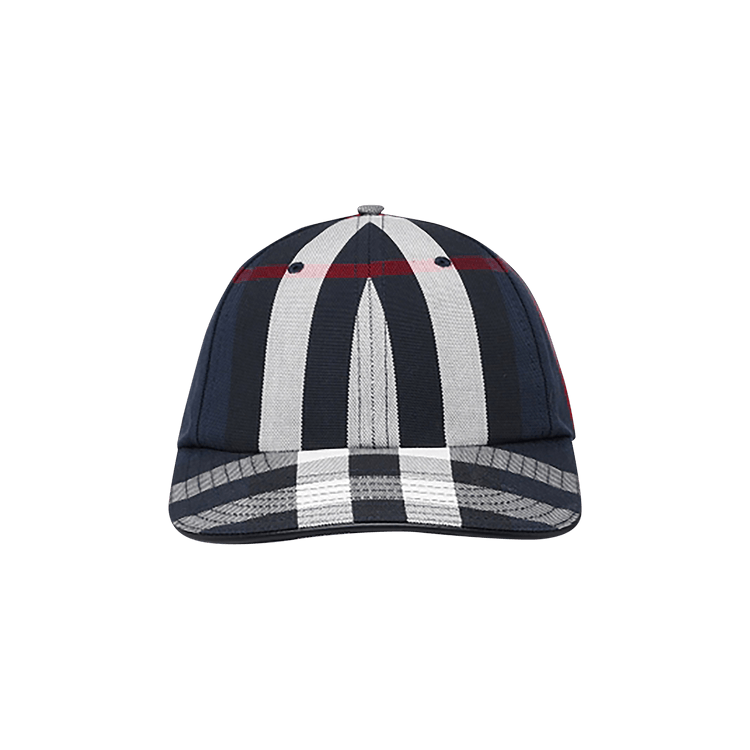 Burberry Logo Detail Check Baseball Cap 'Navy'