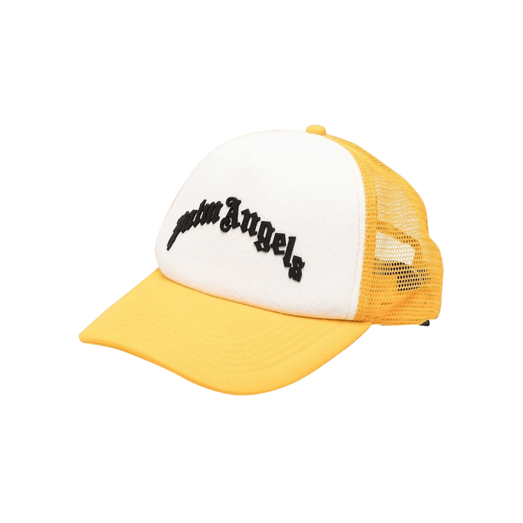 Palm Angels Curved Logo Mesh Cap 'Ocher Yellow'