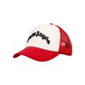 Palm Angels Curved Logo Mesh Cap 'Red/Black'