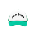 Palm Angels Curved Logo Mesh Cap 'Green/Black'