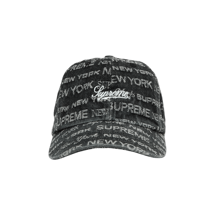 Supreme Multi Type Jacquard Denim 6-Panel 'Black'