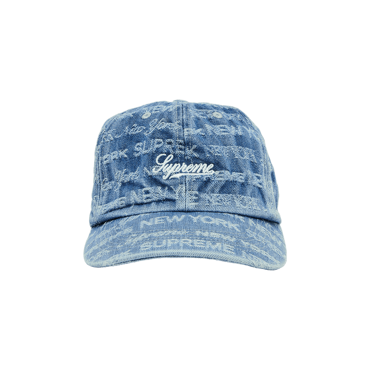 Supreme Multi Type Jacquard Denim 6-Panel 'Blue'