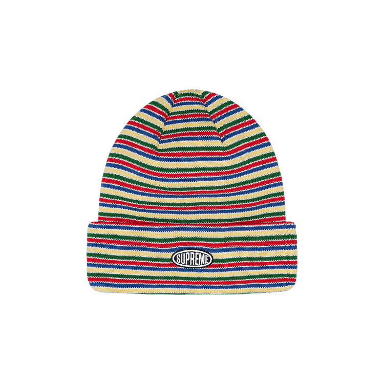 Supreme Multi Stripe Beanie 'Yellow'