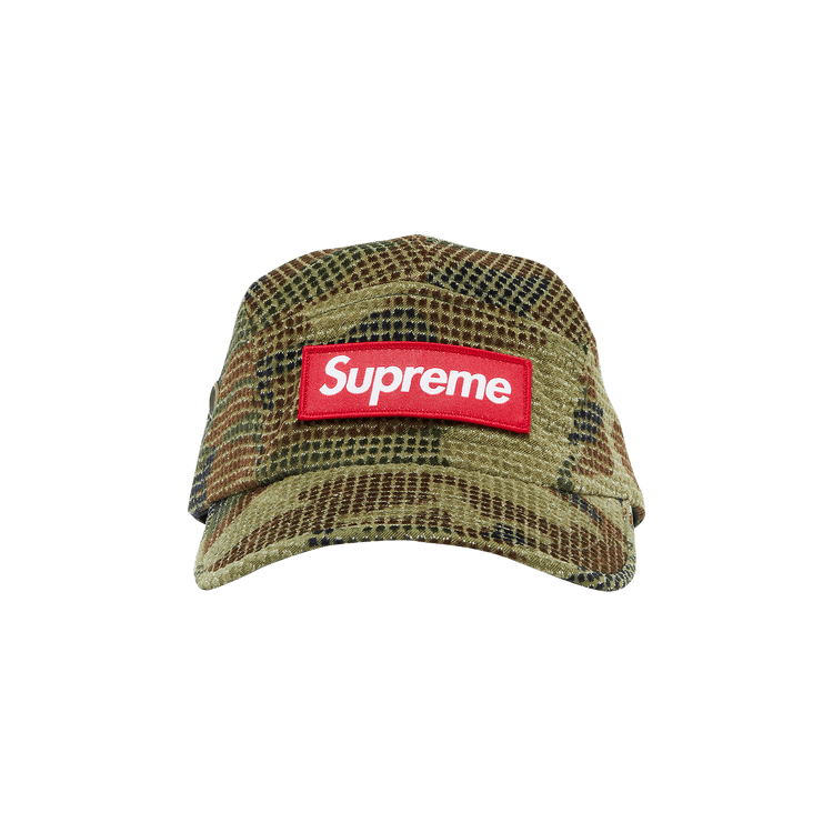 Supreme Camo Grid Velvet Camp Cap 'Woodland Camo'