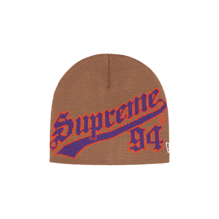 Supreme x New Era Script Beanie 'Brown'