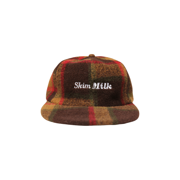 Skim Milk Logo Wool Cap 'Plaid'