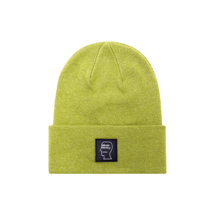 Brain Dead Logo Head Wool Beanie 'Moss'
