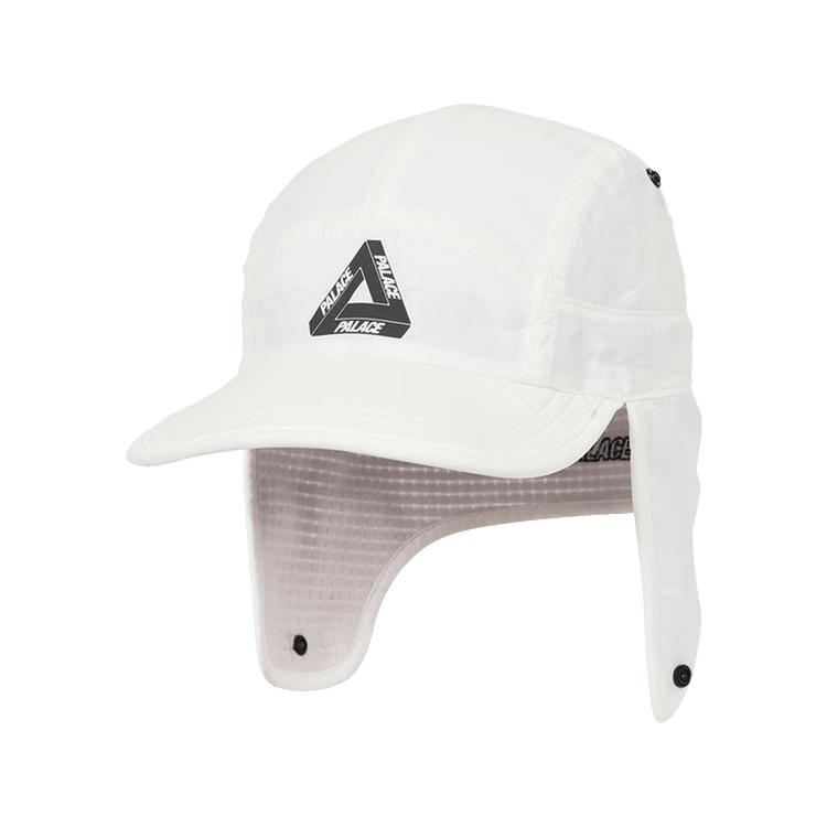 Palace Grid Fleece Reversible Earflap Hat 'White'