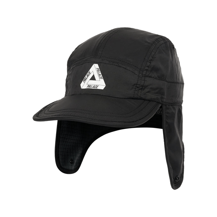 Palace Grid Fleece Reversible Earflap Hat 'Black'