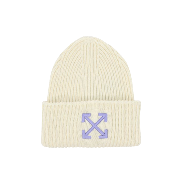 Off-White Arrow Ribbed Beanie 'White/Lilac'
