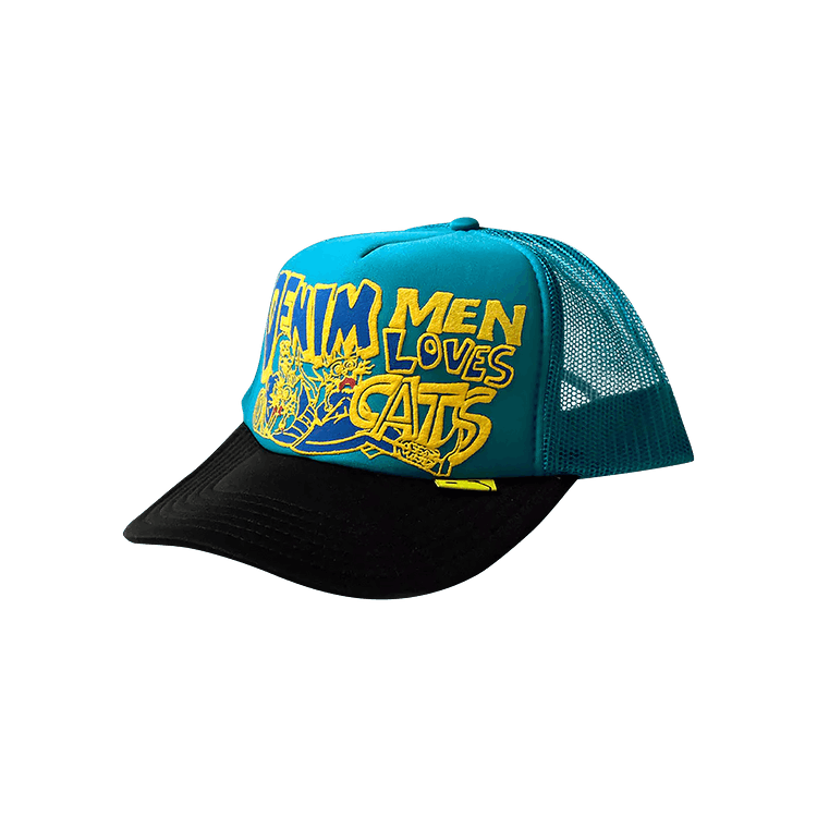 Kapital Denim Men Love Cats Trucker Cap 'Blue/Black'