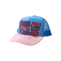 Kapital Denim Men Love Cats Trucker Cap 'Pink/Sax'