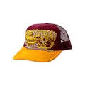 Kapital Free Wheelin' Trucker Cap 'Burgundy/Gold'