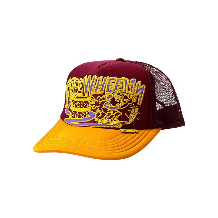 Kapital Free Wheelin' Trucker Cap 'Burgundy/Gold'