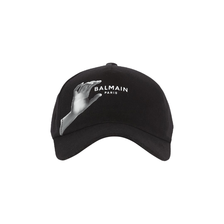 Balmain Sculpture Printed Cap 'Noir/Gris'