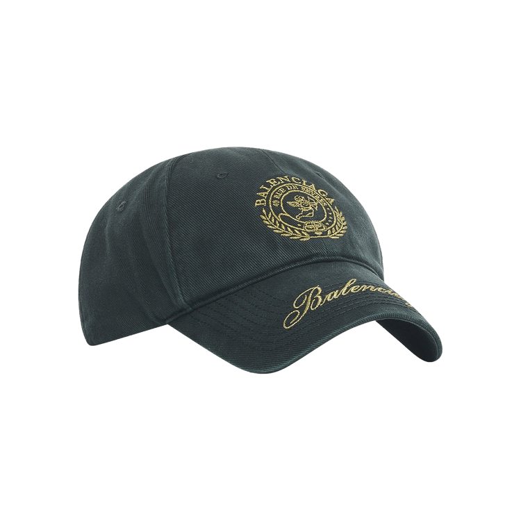 Balenciaga Qixi Crest Cap In Black/White