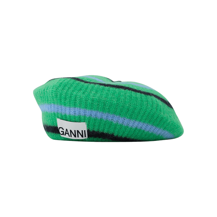GANNI Soft Wool Beret Hat 'Green'