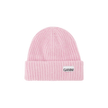 GANNI Rib Knit Acc Beanie 'Pink'