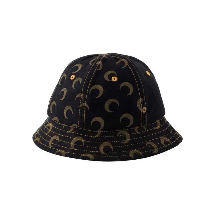 Marine Serre Denim Bell Hat 'Black'