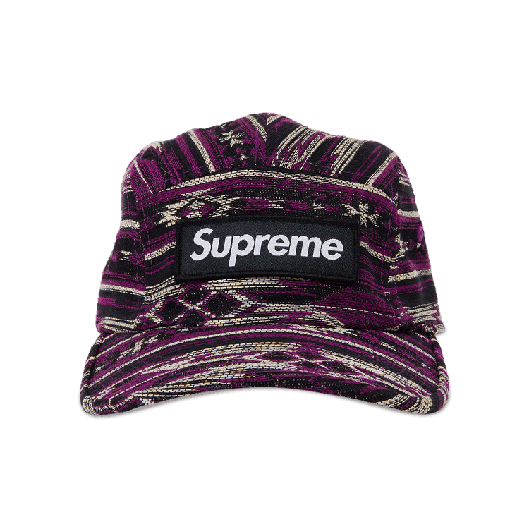 Supreme Woven Pattern Camp Cap 'Purple'