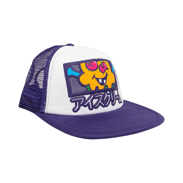 Icecream Laugh Snapback Cap 'White/Violet'