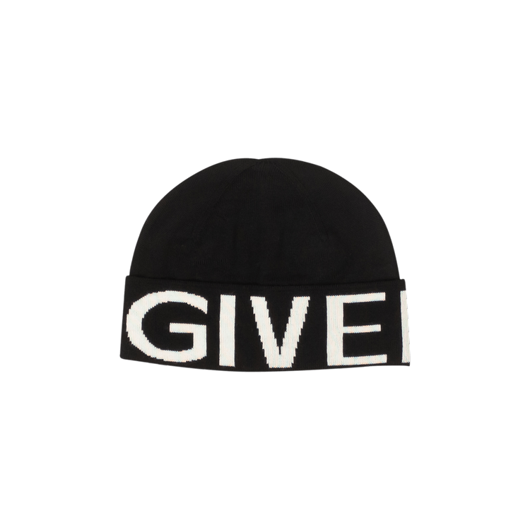 Givenchy Intarsia Knit Logo Beanie 'Black'