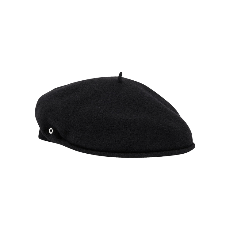 Marine Serre Embroidered French Beret 'Black'