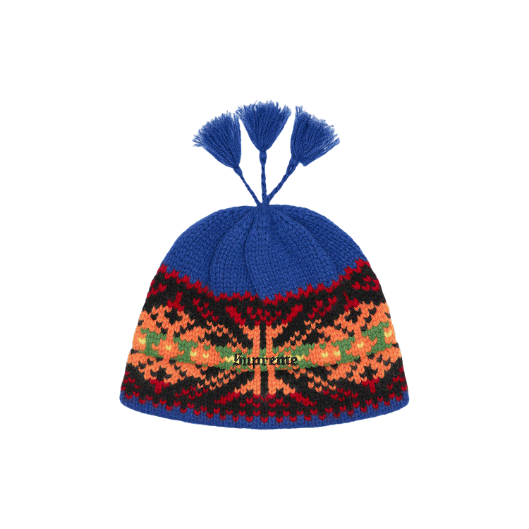 Supreme Tassel Beanie 'Royal'