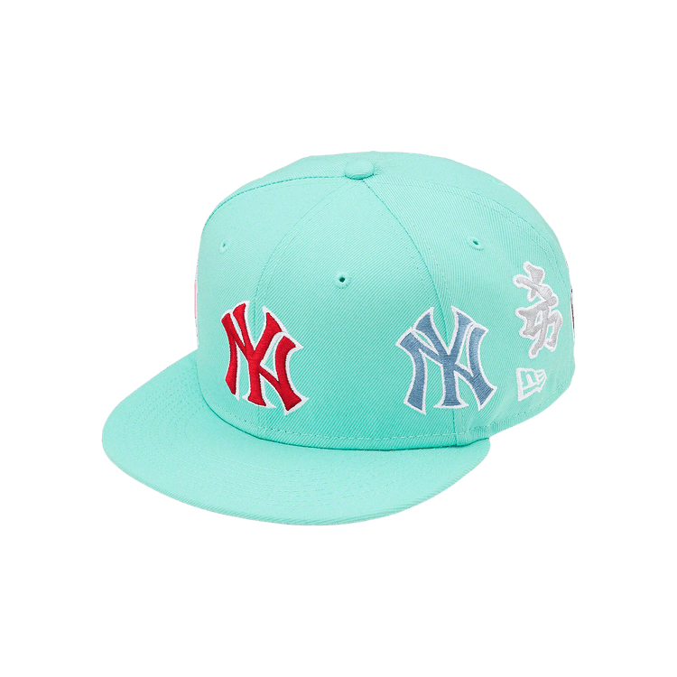 Supreme x New York Yankees Kanji New Era 'Light Aqua'