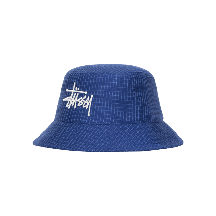 Stussy Grid Basic Bucket Hat 'Blue'