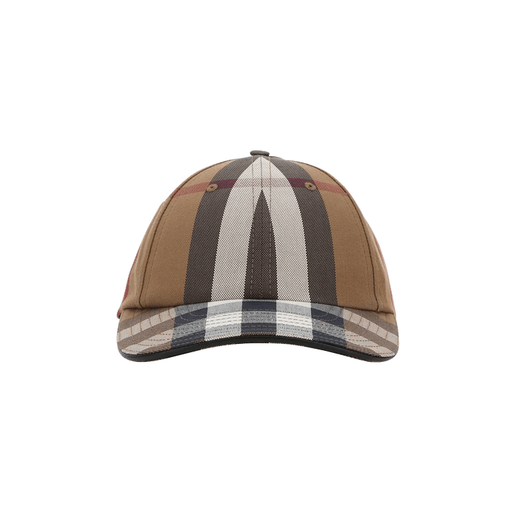 Burberry Logo Detail Check Baseball Cap 'Brown Chalk'