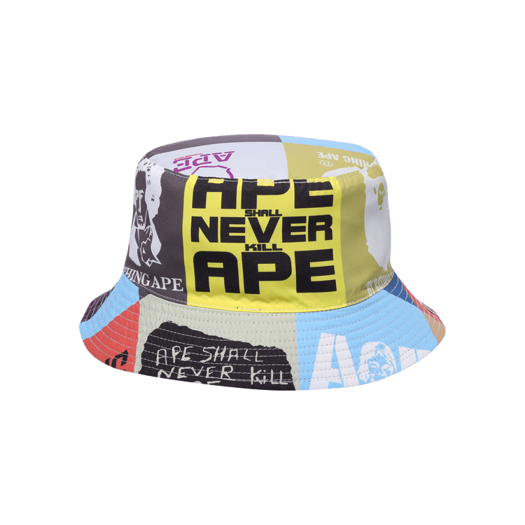 BAPE Classic Logo Reversible Bucket Hat 'Multicolor'