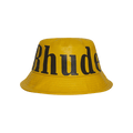 Rhude Logo Leather Bucket Hat 'Mustard'