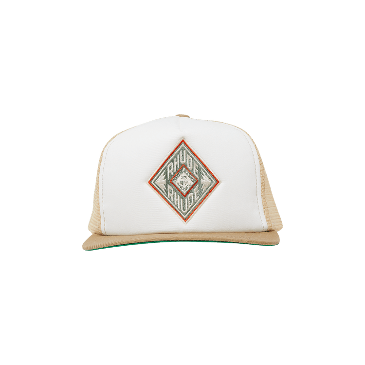 Rhude Diamond Trucker Hat 'Tan/White'