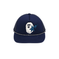 BAPE Sta Ape Head Leather Patched Mesh Cap 'Blue'