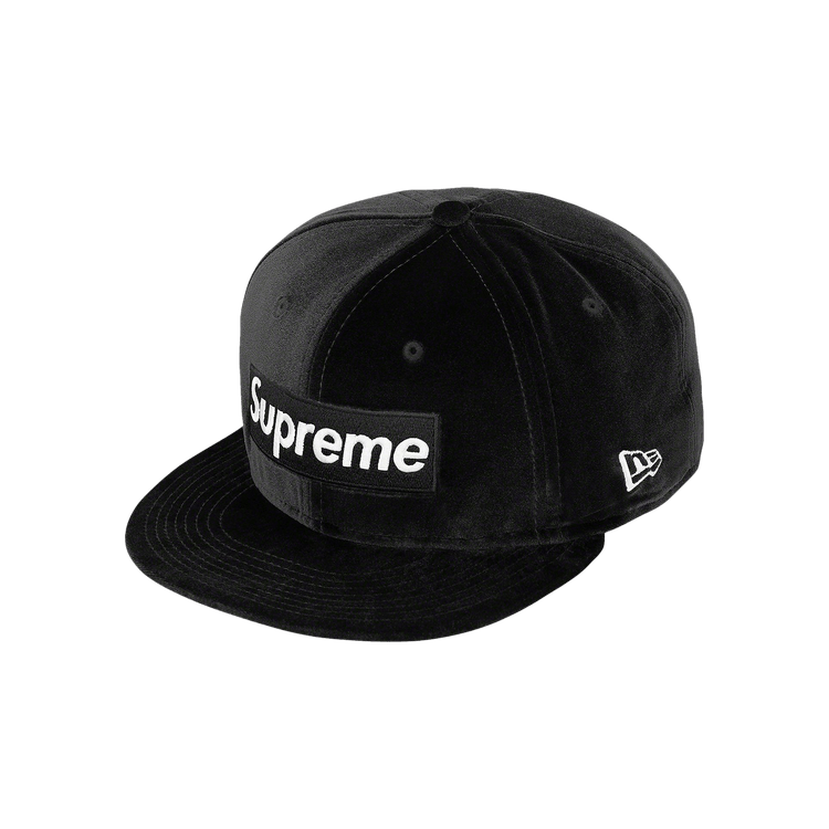 Supreme Velour Box Logo New Era 'Black'