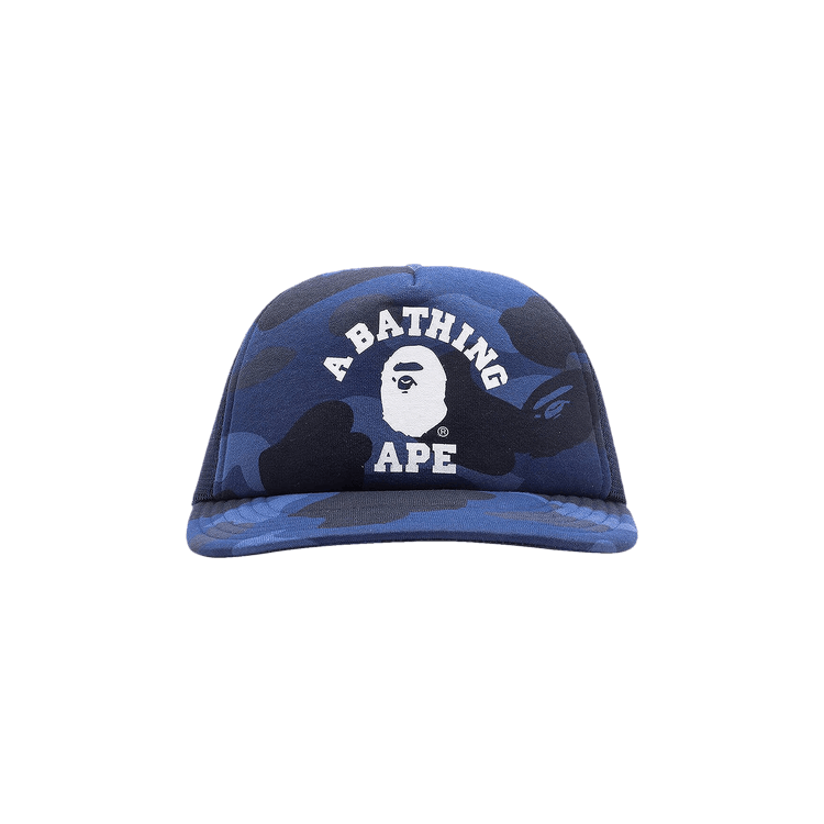 BAPE Color Camo College Mesh Cap 'Navy'