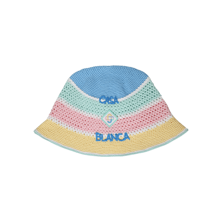 Casablanca Crochet Hat 'Blue/Green/Pink/Yellow'