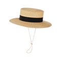 Gucci Straw Boater Hat 'Beige'