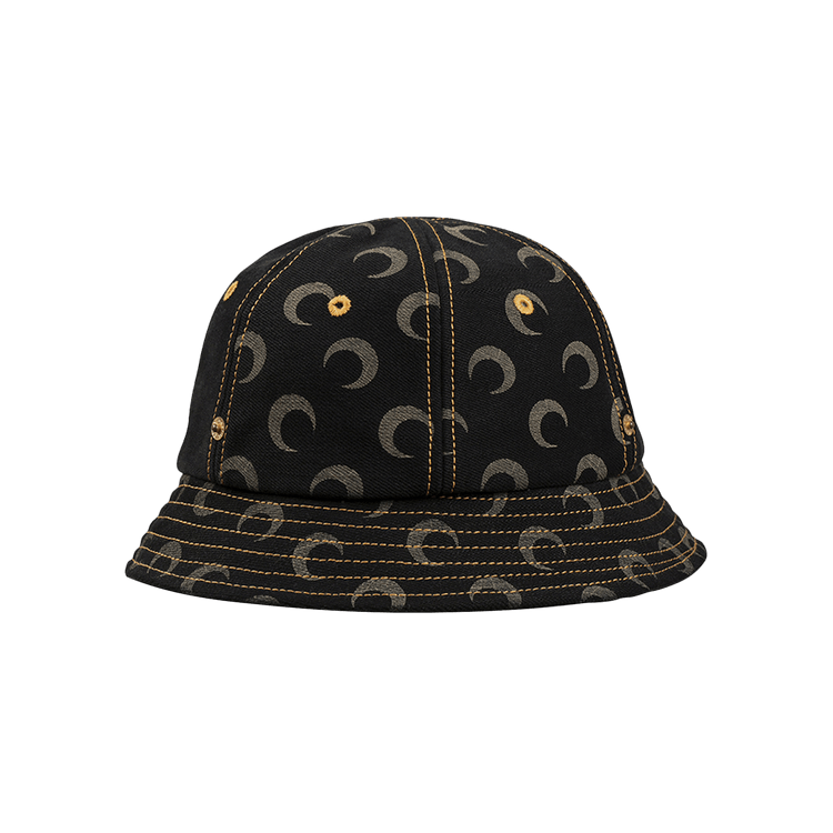 Marine Serre Moon Leather Bell Hat 'Black'
