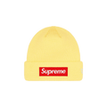 Supreme x New Era Box Logo Beanie 'Pale Yellow'