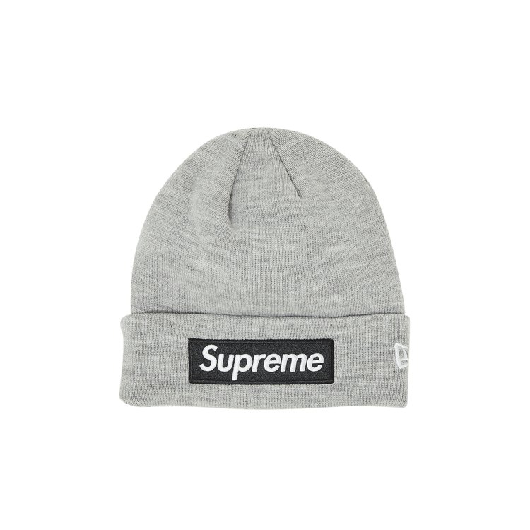 Supreme x New Era Box Logo Beanie 'Heather Grey'
