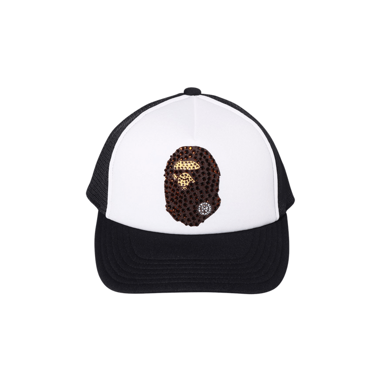 BAPE Ape Head Crystal Stone Mesh Cap 'Black'