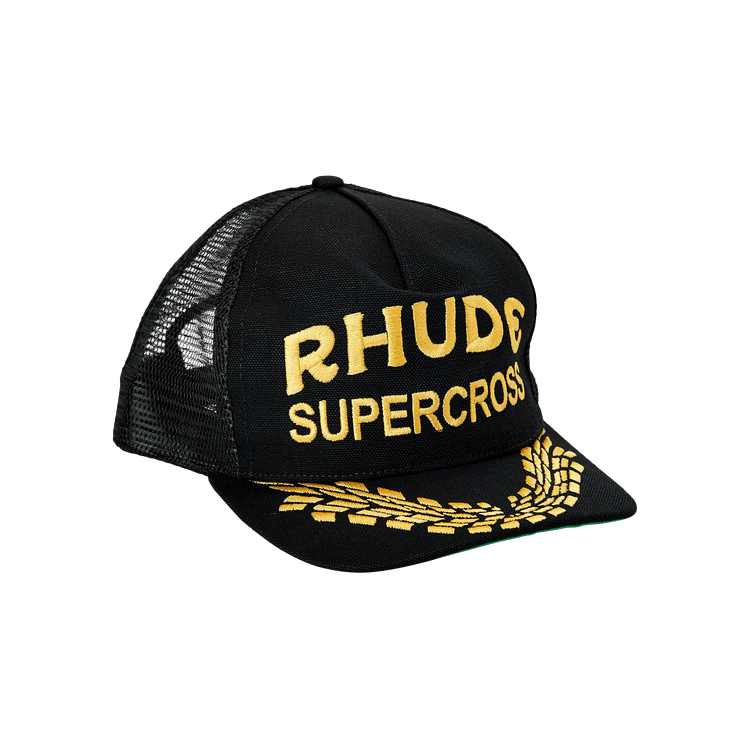 Rhude Canvas Supercross Trucker Hat 'Black'
