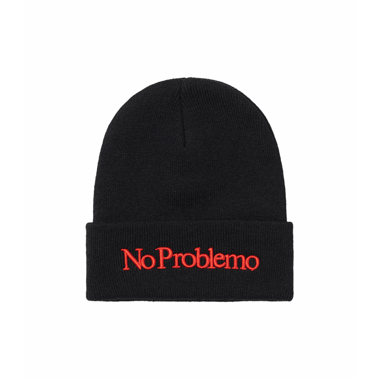 Aries Embroidered Mini No Problemo Beanie 'Black'