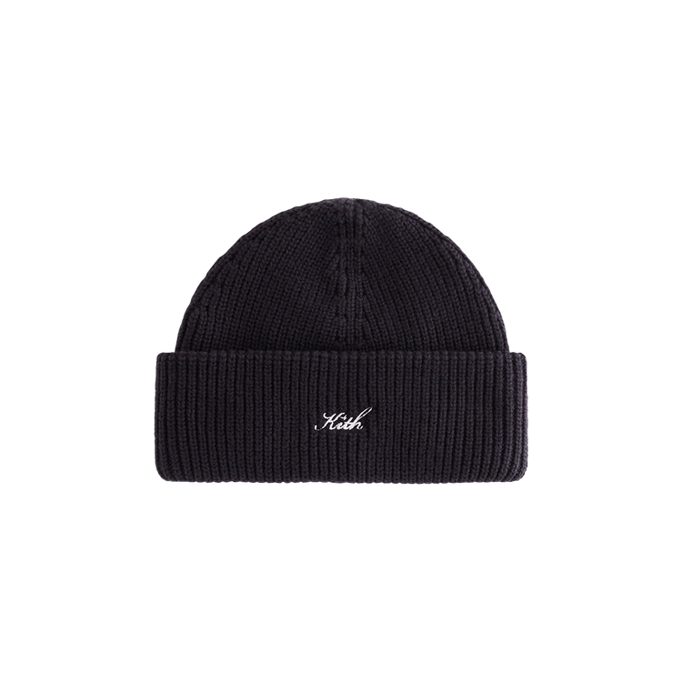Kith Kids Script Classic Cotton Beanie 'Black'