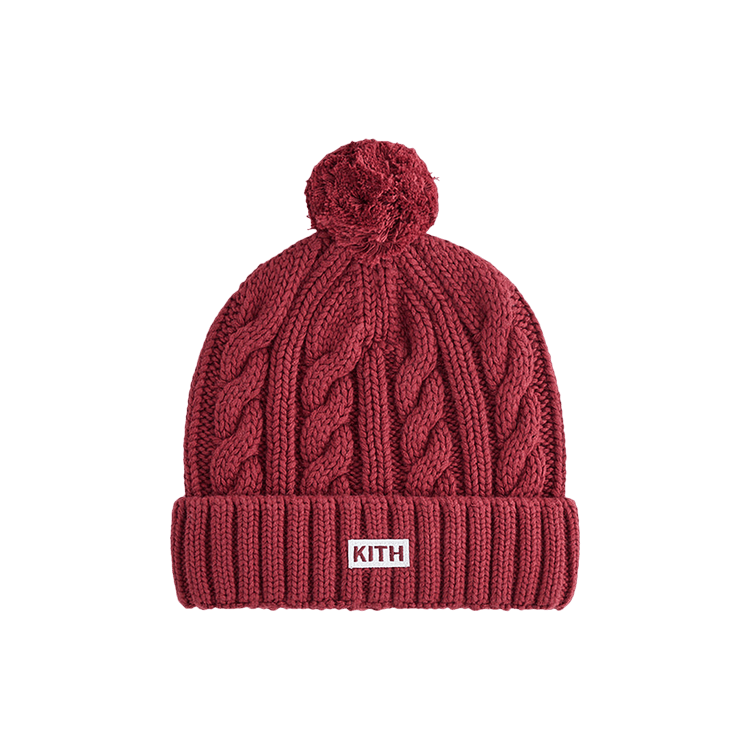 Kith Kids Cable Knit Beanie 'Plum'