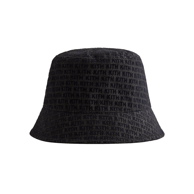 Kith Monogram Flocked Denim Bucket Cap 'Mass'