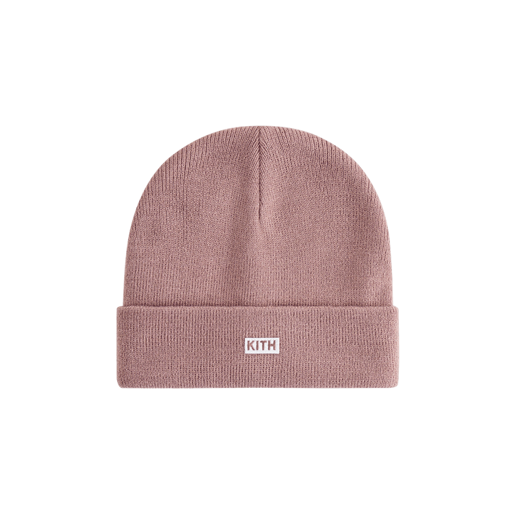 Kith Kids Classic Logo Classic Rib Beanie 'Dusty Mauve'