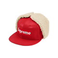 Supreme Leather Earflap Box Logo New Era 'Red'